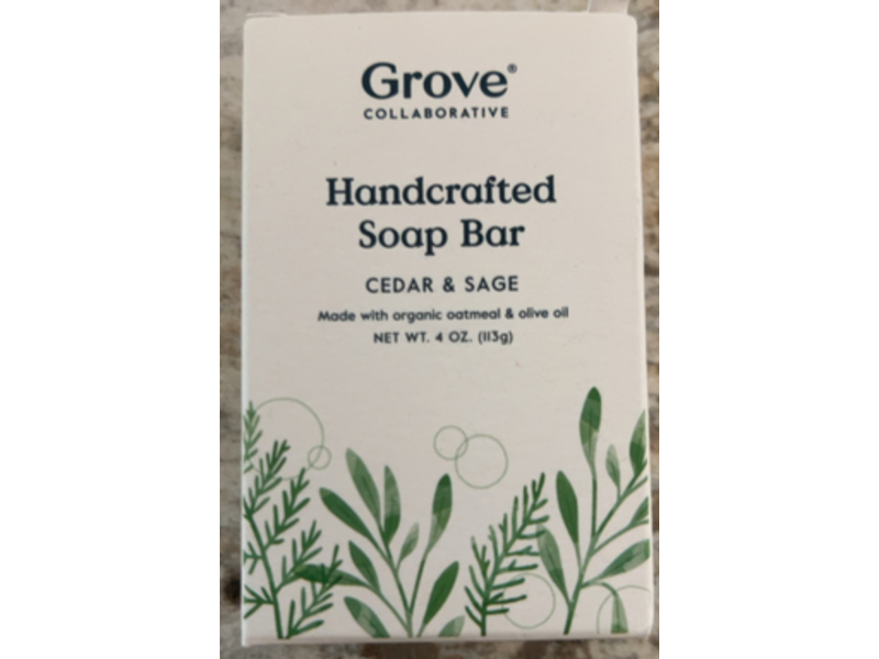 Grove Hand Crafted Soap Bar, Oatmeal & Olive Oil, 4 oz/113 g