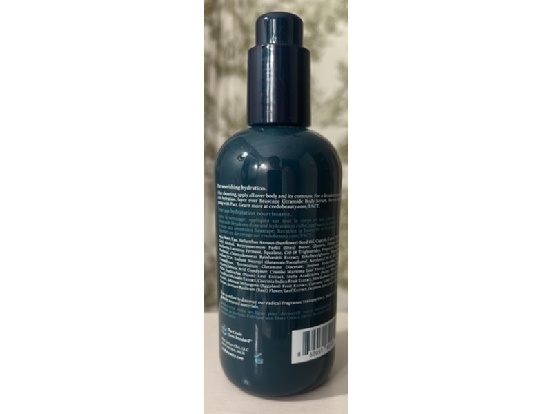 Credo Submerge Body Cream, Green Algae, 9.46 fl oz/280 mL