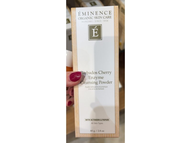 Eminence Organic Skin Care Barbados Cherry Enzyme Cleansing Powder with Actinidin & Papain, 2.8 oz/80 g