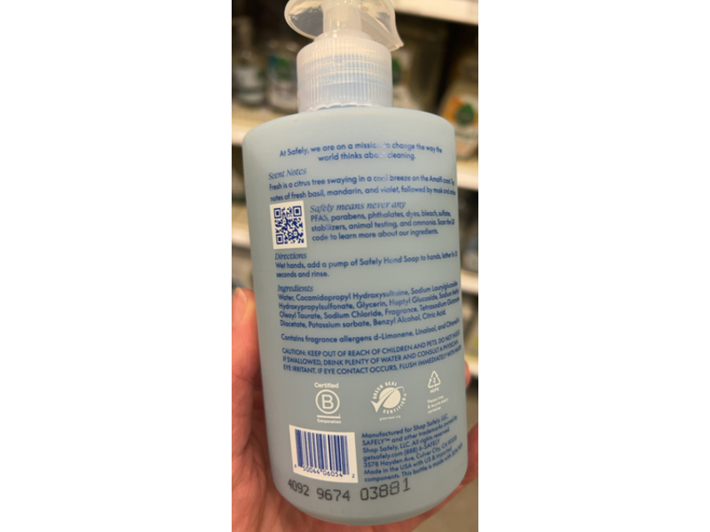 Safely Hand Soap, Fresh, 12 fl oz/354 mL