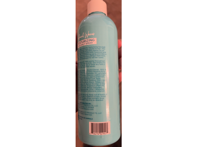Orlando Pita Texturizing Sea Salt Spray, Beach Waves, 16.9 fl oz/500 mL