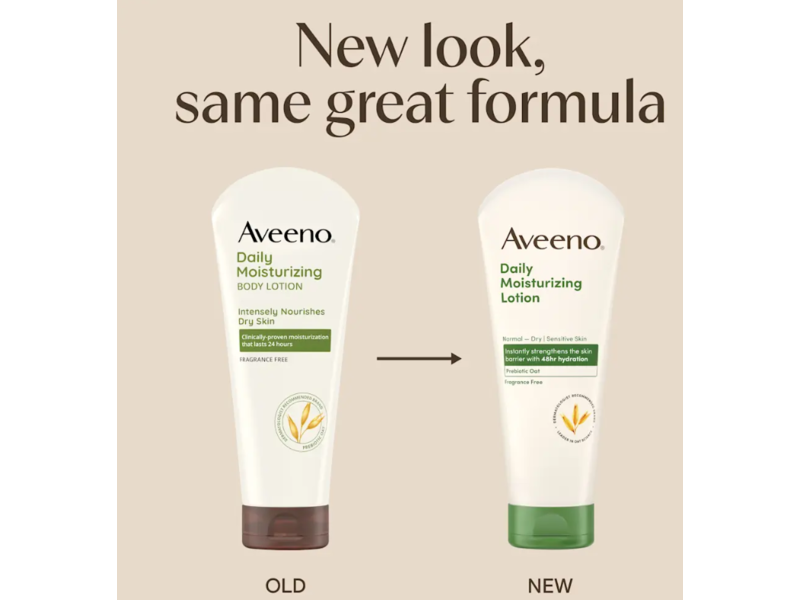 Aveeno Daily Moisturizing Body Lotion, Prebiotic Oat, 8 oz/227 g
