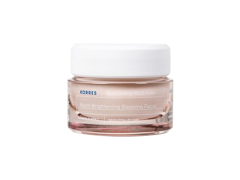 Korres Apothecary Wild Rose Night Brightening Sleeping Facial, 1.35 fl oz/40 mL
