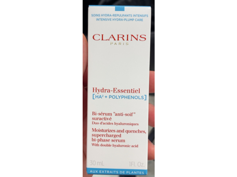 Clarins Moisturizes & Quenches, Supercharged Bi-Phase Serum, HA2 + Polyphenols, 1 fl oz/30 mL