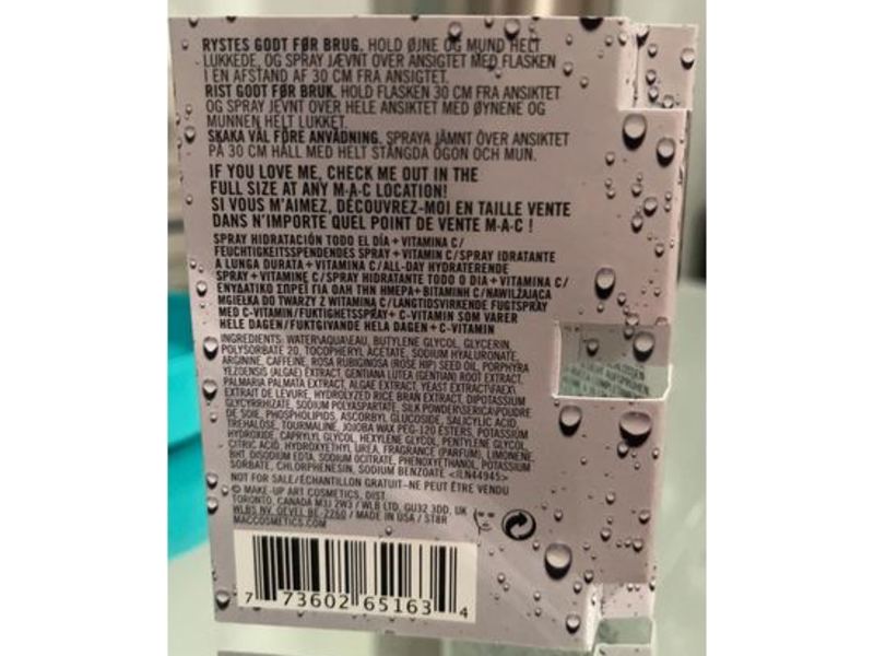 M.A.C Fix+ Magic Radiance All Day Hydrating Spray, 0.08 fl oz/2.5 mL