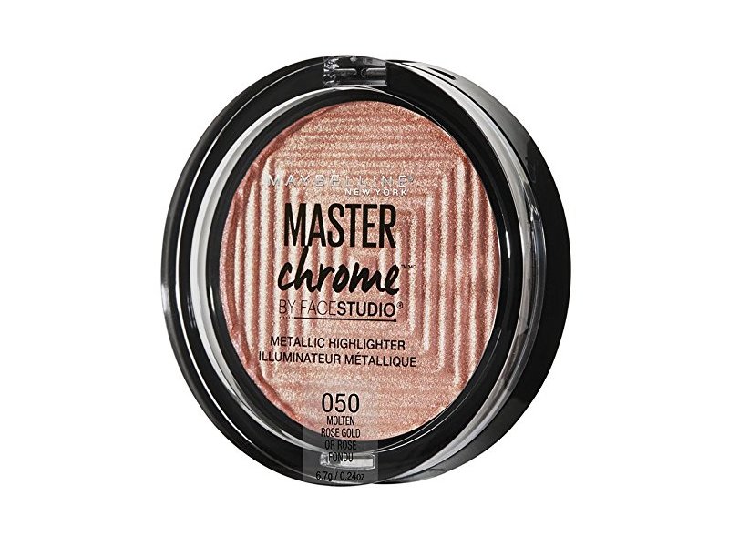 Maybelline New York Facestudio Master Chrome Metallic Highlighter Makeup, Molten Rose Gold, 0.24 oz.