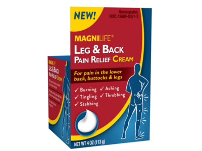 Magnilife Leg & Back Pain Relief Cream, 4 oz/113 g