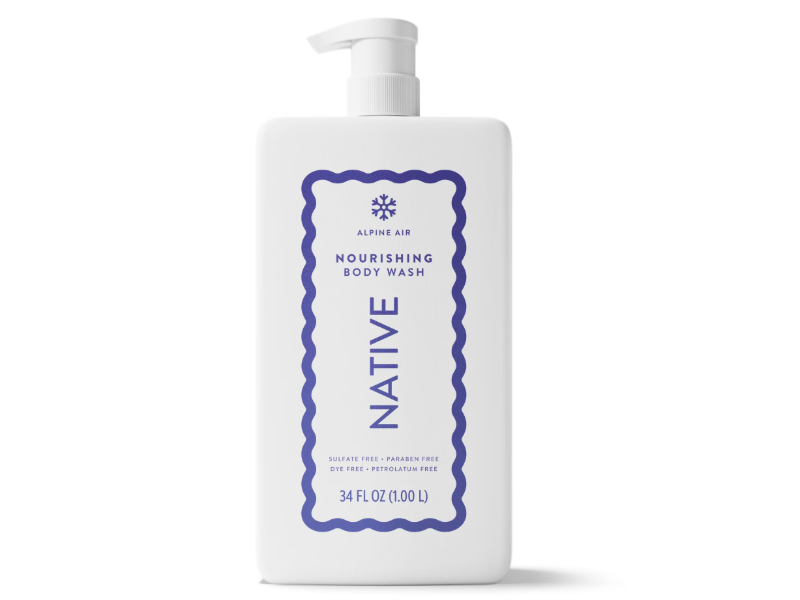 Native Nourishing Body Wash, Alpine Air, 34 fl oz/1 L