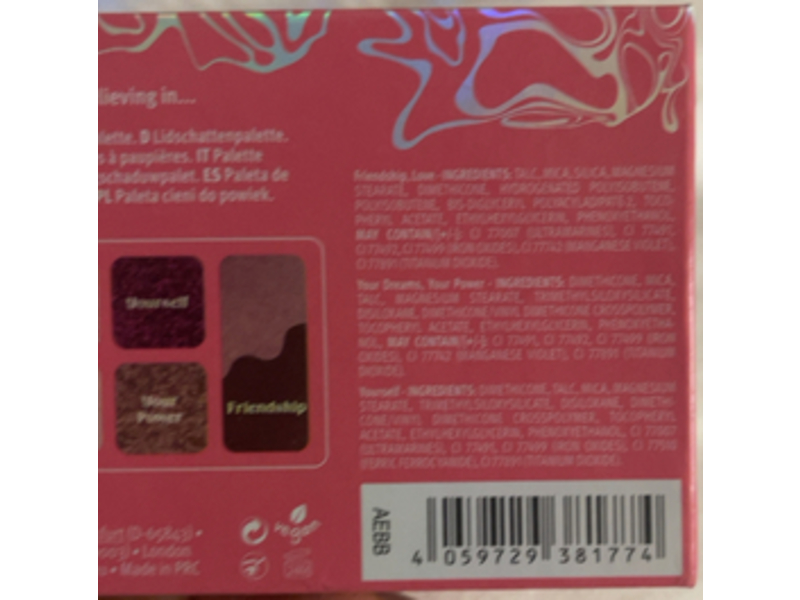 Essence Don't Stop Believing In Mini Eyeshadow Palette, 0.17 oz/5 g