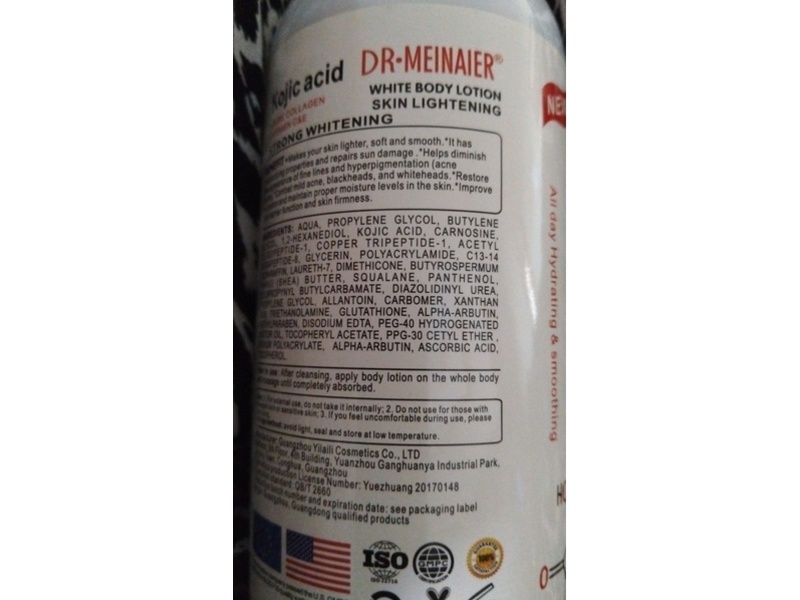 Dr Meinaier Body Lotion, Kojic Acid + Pure Collagen + Vitamin C & E, 17.59 fl oz/500 mL