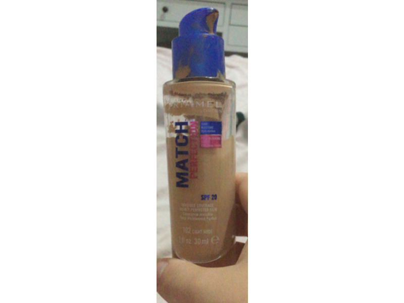 Rimmel London Match Perfection Foundation, SPF 20, 102 Light Nude, 1 fl oz/30 mL
