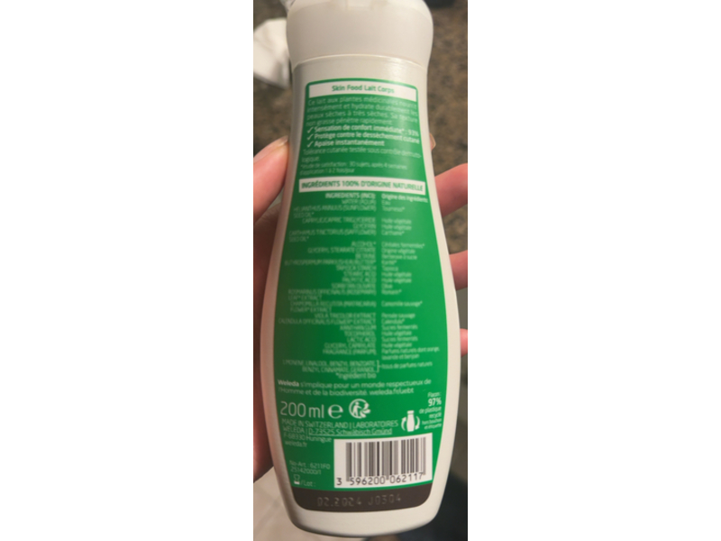 Weleda Skin Food Intensive Nourishing Care Body Lotion, 6.8 fl oz/200 mL