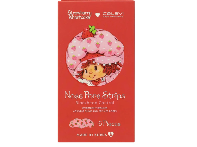 Celavi Nose Pore Strips, Strawberry Shortcake, 6 Count