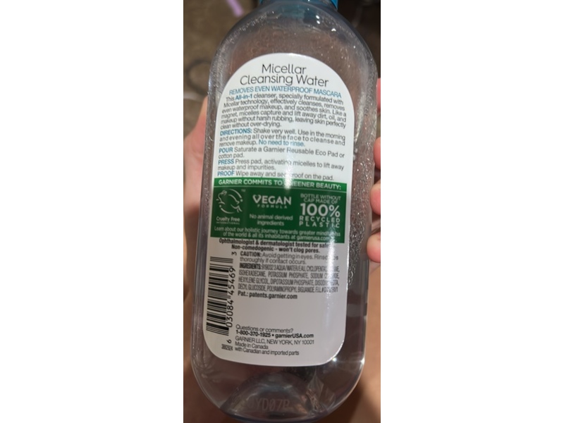 Garnier Skin Active Micellar Cleansing Water, 13.5 oz/400 mL