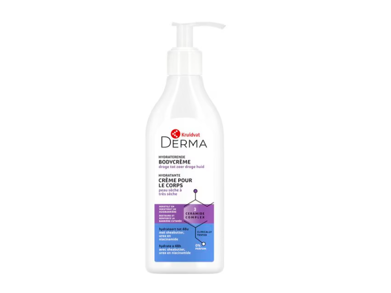 Kruidvat Derma Moisturizing Body Cream, 3 Ceramide Complex, 250 mL