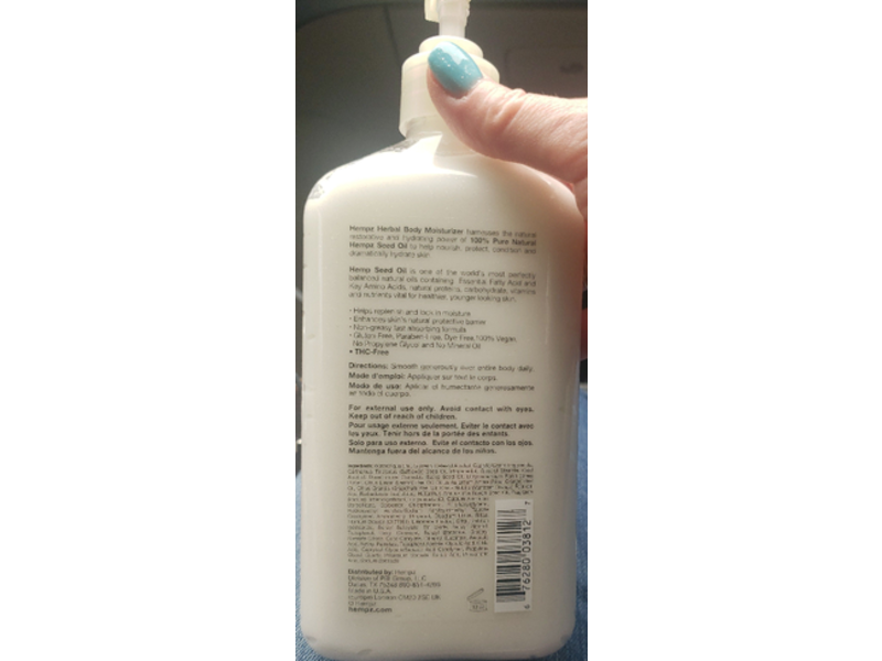 Hempz Herbal Body Moisturizer, Citrine Crystal & Quartz, 17 fl oz/500 mL