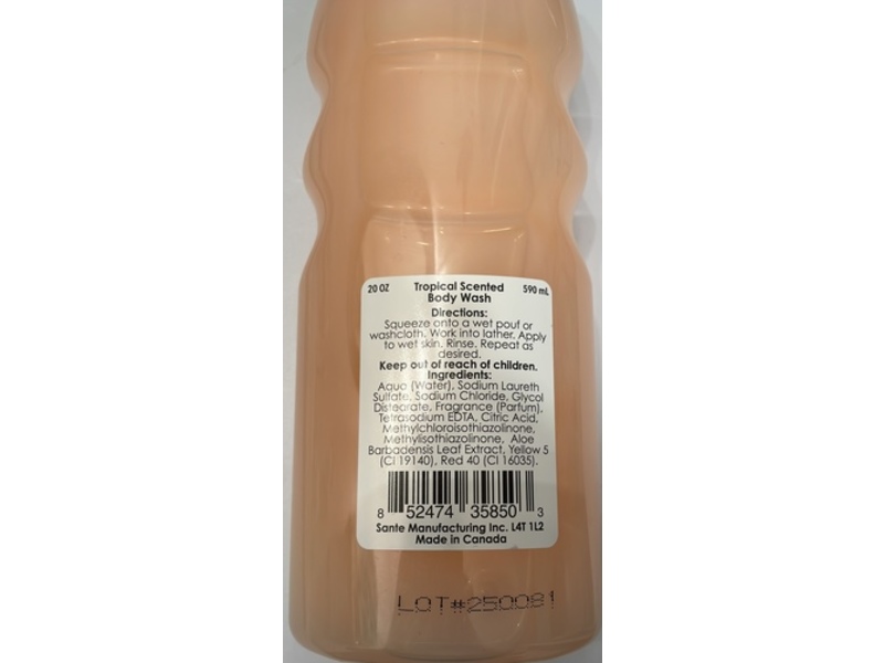 Eve St. Claire Moisturizing Body Wash, Tropical Scented, 20 fl oz/590 mL