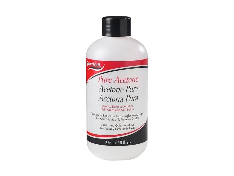 Supernail Pure Acetone Nail Polish Remover, 8 fl oz/236 mL