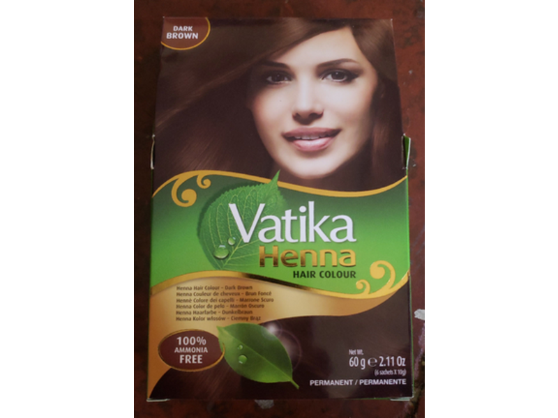 Vatika Henna Hair Colour, Dark Brown, 2.11 oz/60 g