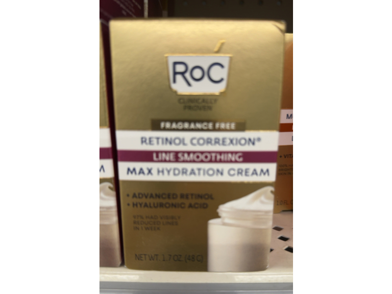 Roc Retinol Correxion Line Smoothing Max Hydration Cream, 1.7 fl oz/48 g