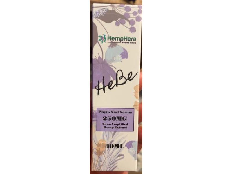 HempHera Hebe Phyto Vinl Serum, Nano Amplified Hemp Extract, 30 mL