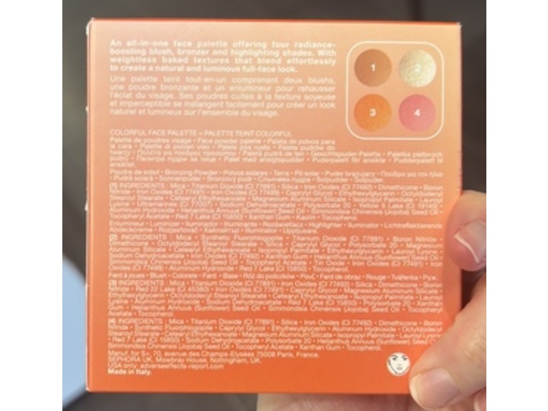 Sephora Collection Colorful Face Palette, Light To Medium, 0.08 oz/2.5 g