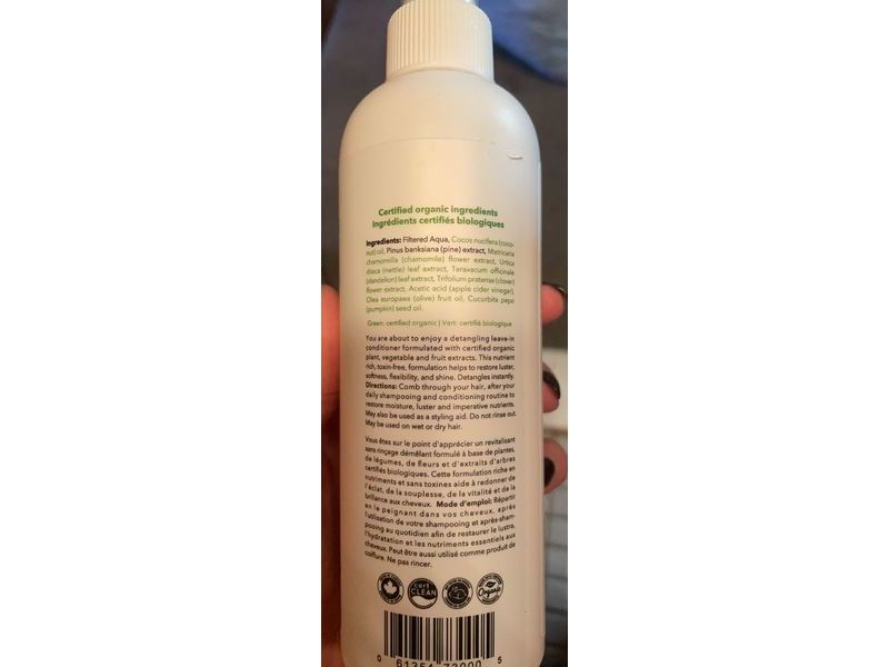 Carina Organics Leave In Conditioner, Unscented, 250 mL