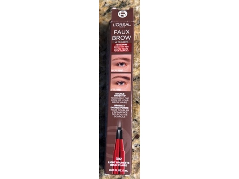 L'oreal Paris Faux Brow Filling Pen, 392 Light Brunette, 0.03 fl oz/1 mL