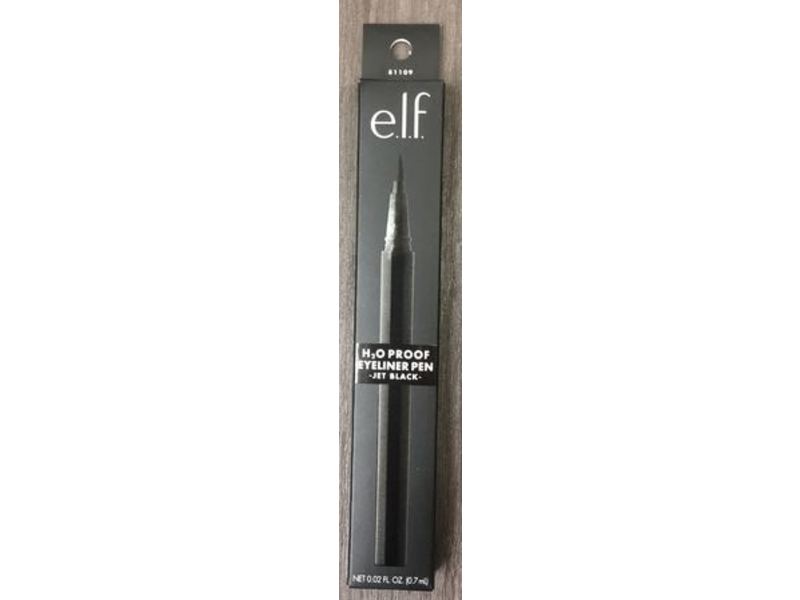 e.l.f. Cosmetics H2O Proof Eyeliner Pen, Jet Black, 0.02 fl oz/0.7 mL
