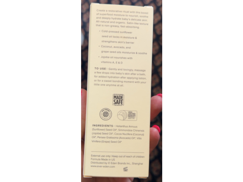 Evereden Soothing Baby Massage Oil, 4 fl oz/118 mL