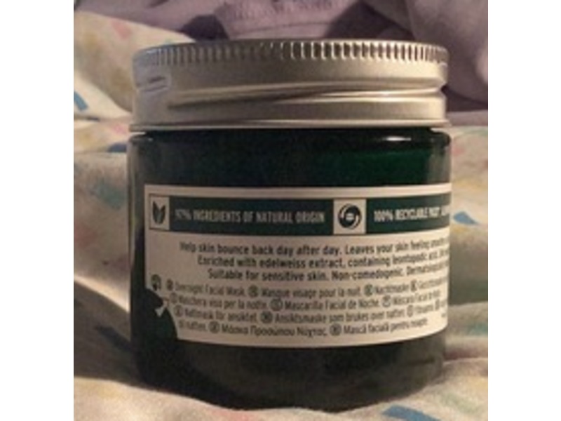 The Body Shop Edelweiss Bouncy Sleeping Mask, 2.6 oz/75 g