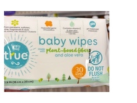 Tippy Toes True Baby Wipes, Aloes Vera, 30 Count - thumbnail 2