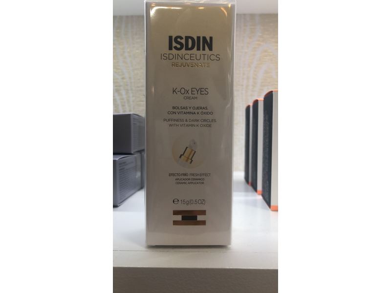 ISDIN K-Ox Under-Eye Brightening Cream for Puffiness and Dark Circles with Vitamin K and Hyaluronic Acid