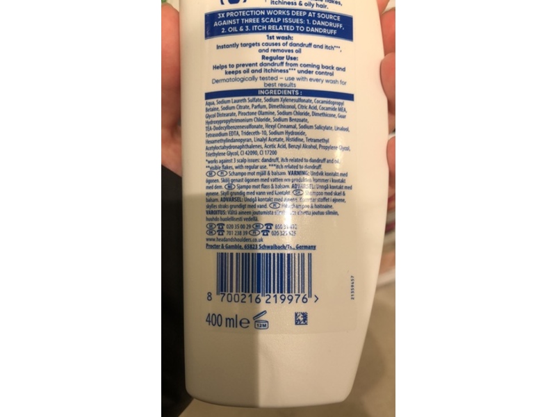 Head & Shoulders 2 In 1 Classic Clean Anti-Dandruff Shampoo & Conditioner, 400 mL