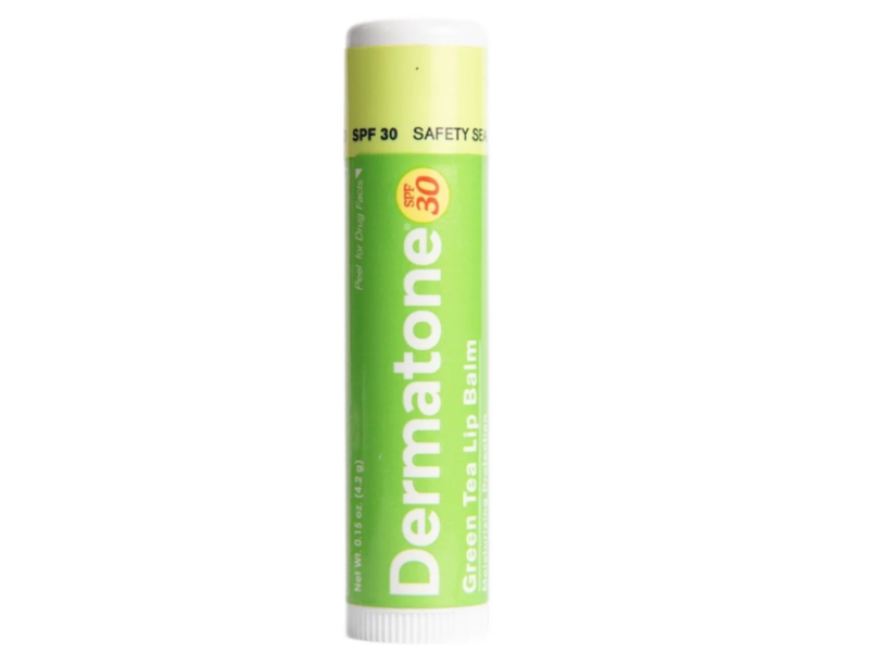 Dermatone Lip Balm, Green Tea, SPF 30, 0.15 oz/4.2 g, Pack Of 2