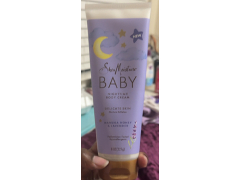 Shea Moisture Baby Night Time Body Cream, Manuka Honey & Lavender, 8 oz/227 g