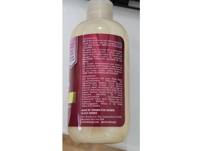 En Love Moisture Affection Leave-In Conditioner, Coconut Milk & Argan Oil, 8.5 fl oz/250 mL