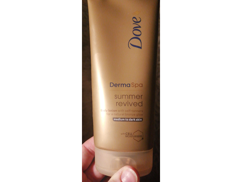 Dove Derma Spa Summer Revived Body Lotion, Medium To Dark Skin, 6.7 fl oz/200 mL