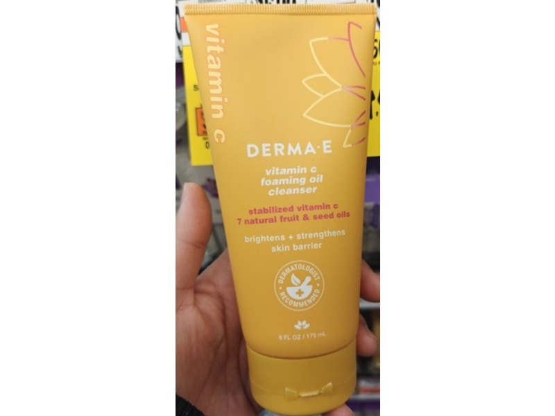 Derma E Foaming Oil Cleanser, Vitamin C, 6 fl oz/175 mL