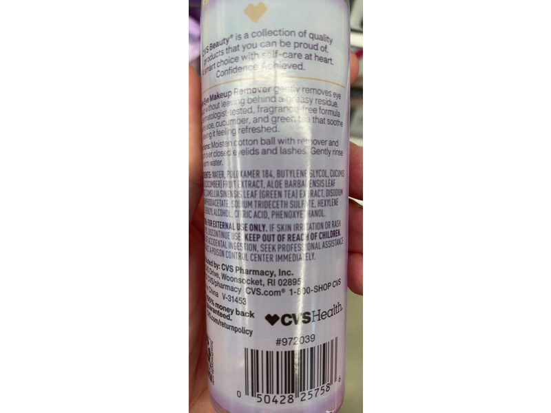 CVS Health Gentle Eye Makeup Remover, 4 fl oz/118 mL