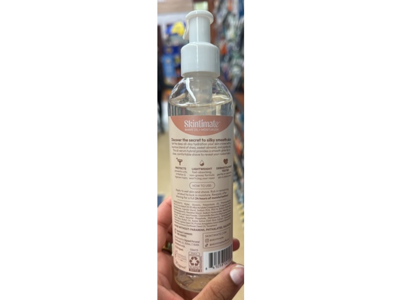 Skintimate 2-In-1 Shave Oil & Moisturizer, Coconut Bliss, Vitamin E + Aloe, 7.3 fl oz