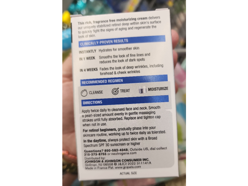 Neutrogena Regenerating Cream, Retinol, 1.7 oz/48 g