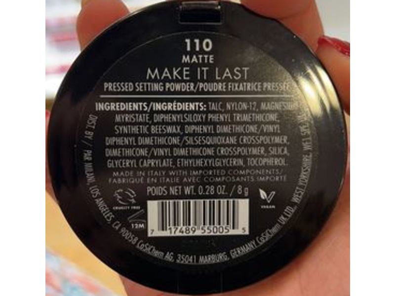Milani Make It Last Pressed Setting Powder, 110 Matte, 0.28 oz/8 g