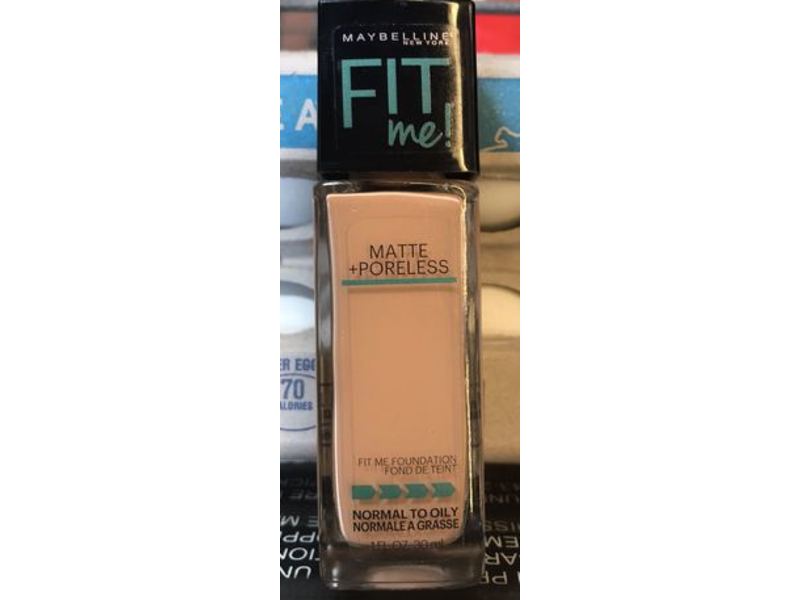 Maybelline New York Fit Me Matte Plus Pore Less Foundation Makeup, Pure Beige, 1 fl oz/30 mL
