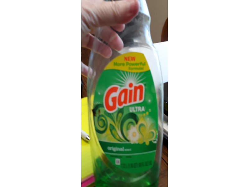 Gain Ultra Dishwashing Liquid, Original, 21.6 fl oz/636 mL