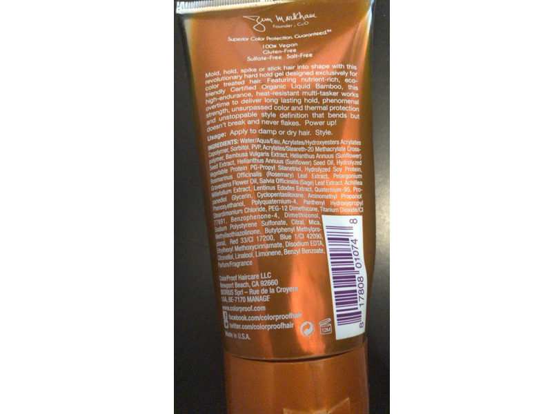 Color Proof Power Sculpt Hard Hold Gel, 5.1 fl oz/50 mL