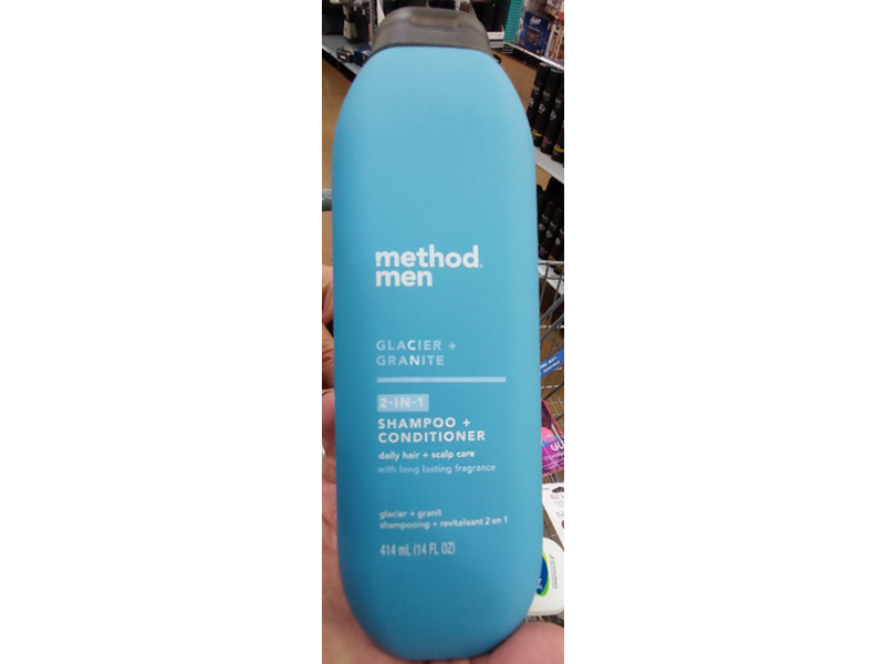Method Men 2-In-1 Shampoo + Conditioner, Glacier + Granite, 14 fl oz/414 mL, Pack Of 6