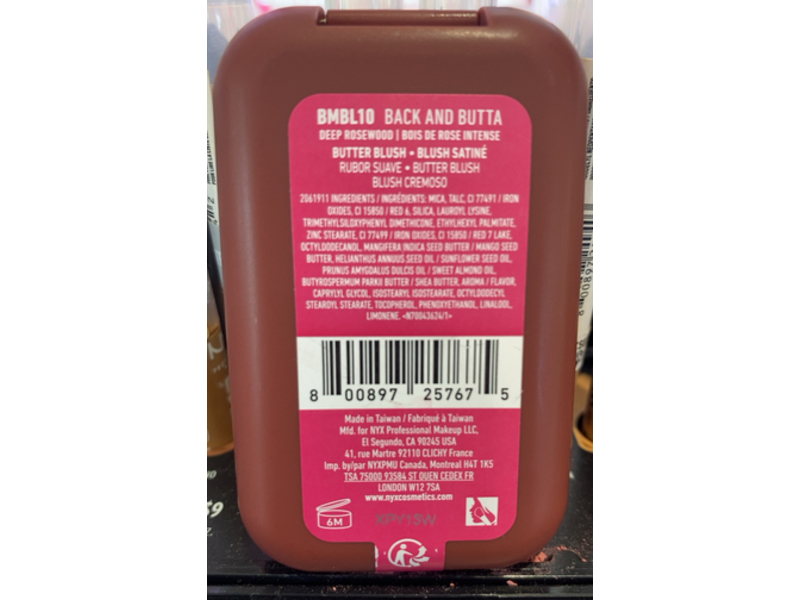 NYX Professional Makeup Buttermelt Blush, Back and Butta, 0.17 oz/5 g