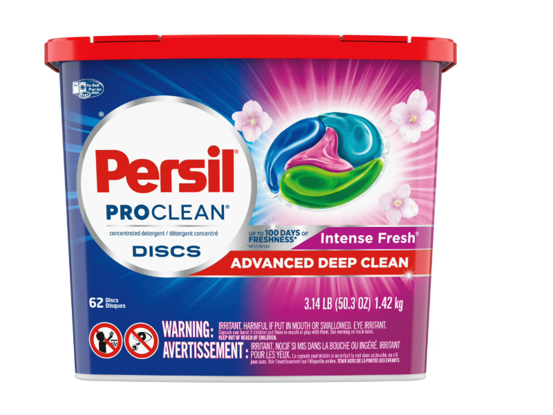 Persil Advanced Deep Clean Discs, Intense Fresh, 50.3 oz/1.42 kg, 62 Discs