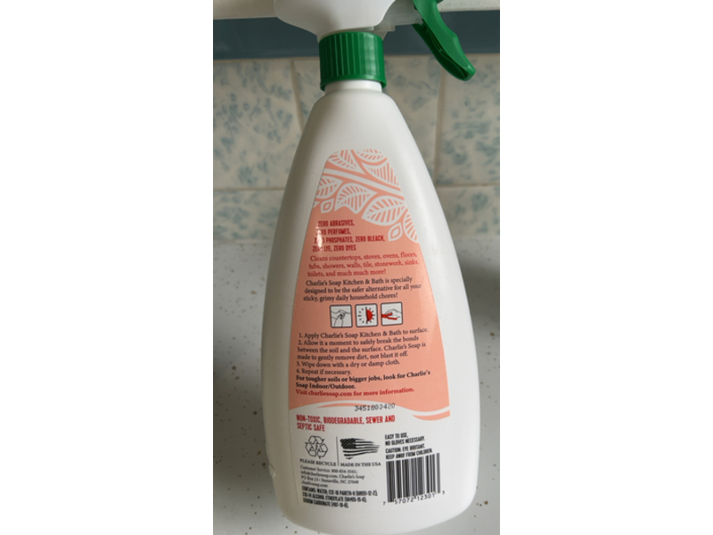 Charlie's Soap Kitchen & Bath Household Cleaner, 32 fl oz/0.95 L